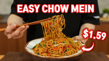 The Cheapest & Easiest Noodle Dish Ever! Chicken Chow Mein!