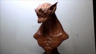 Turntable Orc bust sculpt. (HD)