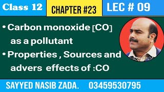 Carbon monoxide || Properties || Sources || Effects || Pashto || @NASIBZADASSS