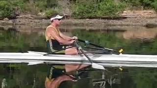 Sculling 1x slow motion