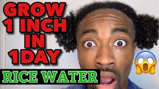 GROW Your Hair 1 INCH in 1 DAY w\/ RICE WATER Pt.1