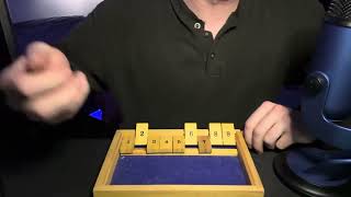 shut the box asmr 😴💤 | asmr soft, inaudible whispers, mouth sounds, tapping & wood sounds 🎲 screenshot 5