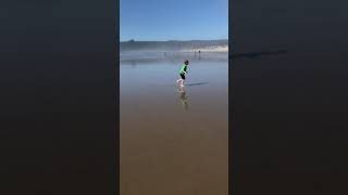 Cannon Beach: Ally gets pushed over by a wave