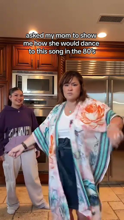 my mom showed me how she danced in the 80's