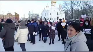 Народный сход в Невской Дубровке "Против"