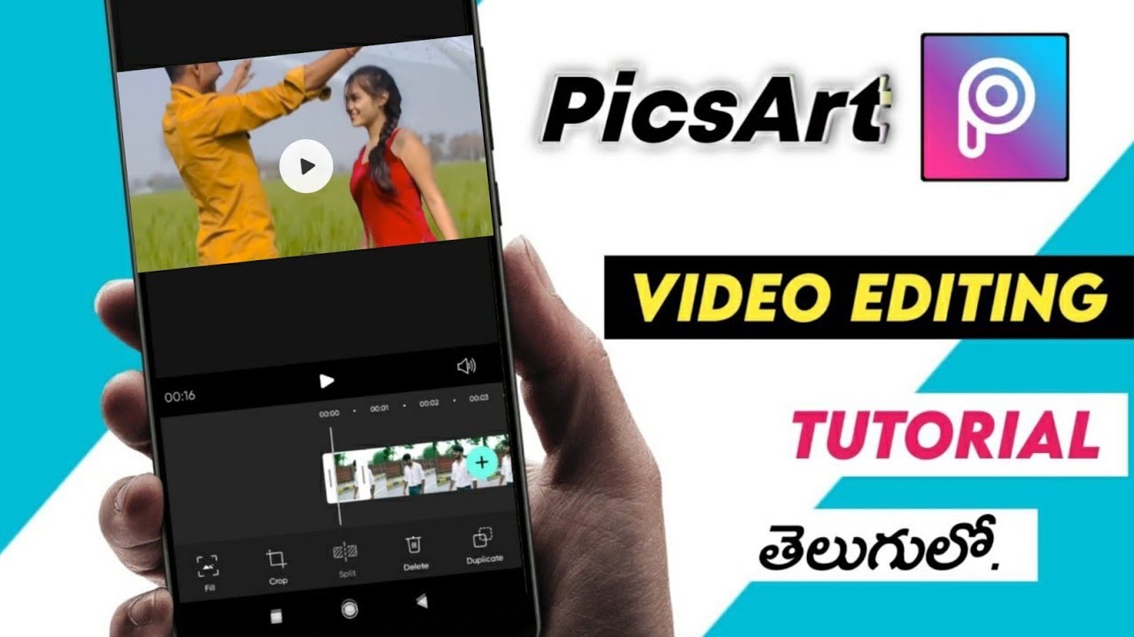 🔥PicsArt Video Editing telugu | How to edit Videos in PicsArt app