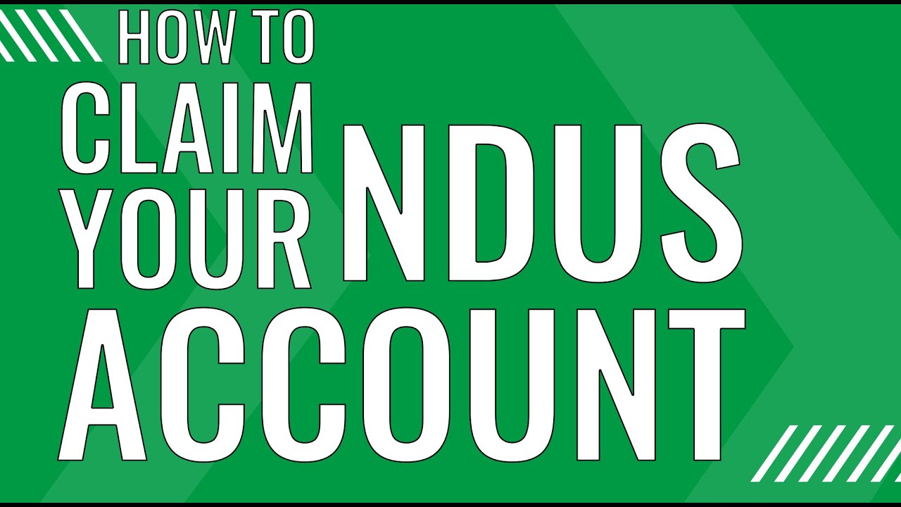 How To Claim Your NDUS Account YouTube