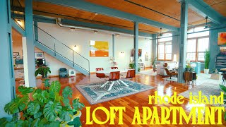 Best Loft Apartment in Rhode Island | 20 Foot Windows, 2000+ Sq ft, Handmade Furniture ✨