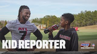 Kid Reporter ask Falcons about favorite Pregame Meals, Playlist and Christmas Traditions | NFL