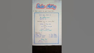 Thumbnail of Poster making class 6,7,8,9,10,11,12 format l poster writing kaise likhate hain l #poster #shorts