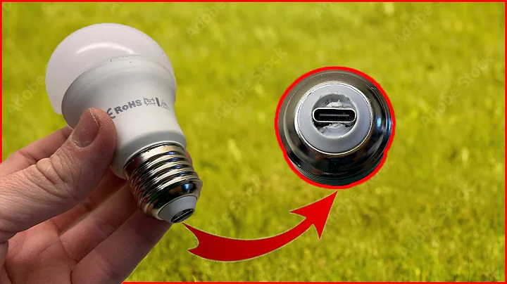 Portable LED Light With Power Bank, DIY Home Made By Using Old LED Bulb. USB-C Light