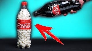 ¡ECHE COCA COLA EN UNA BOTELLA CON 1000 MENTOS! | ¡EXPERIMENTO AL REVES!