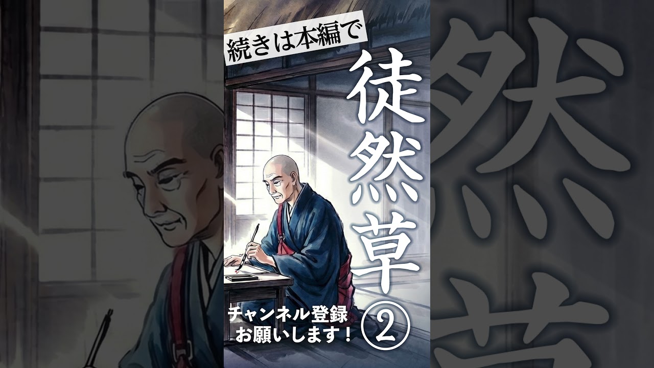 【睡眠導入・眠くなる朗読】古典・日本三大随筆『徒然草・第二回』第46段〜第90段／佐藤春夫：現代語訳／ASMR／Japanese Reading #天乃悠 #shorts