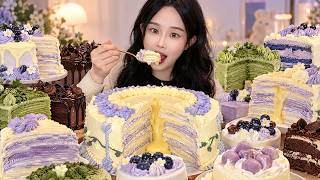 Asmr🍰Eating custard cake🍰 (Soft And Waxy Sound) 크림丨먹방丨Mukbang丨Satisfying丨Eatings screenshot 2