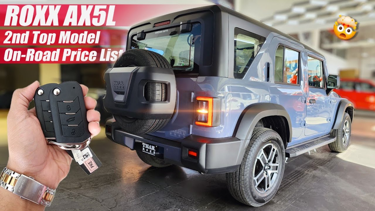 Mahindra Thar ROXX RWD AX5L 2nd Top Model On Road Price List Mileage mahindra-thar-roxx-rwd-ax5l-2nd-top-model-on-road-price-list-mileage