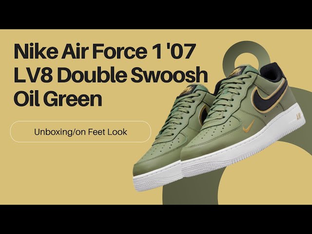 air force 1 '07 lv8 'metallic swoosh pack - oil green' da8481-300