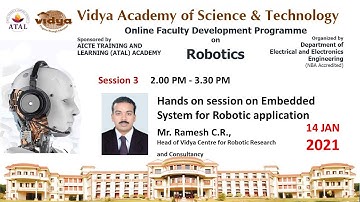 ATAL Academy funded FDP on robotics  : Day 4 Session 3