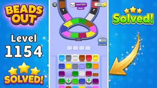 Beads Out - Level 1154 Walkthrough 🧩 | Solution & Gameplay (Voodoo) 🔴