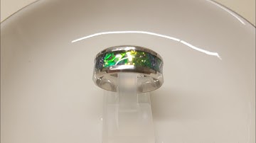Inlay ring with uv resin