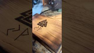 Rune Box with Elder Futhark Rune Set / #palletwood Project #woodburning #woodworking