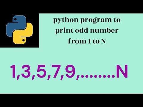 python program to print odd number from 1 to N.#oddnumber - YouTube
