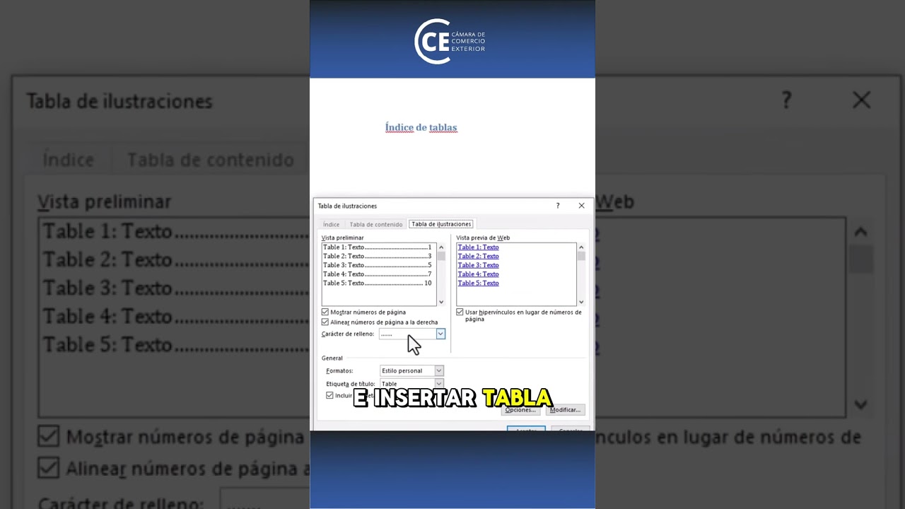 Aprende a crear un índice de tablas en Word📋✅
