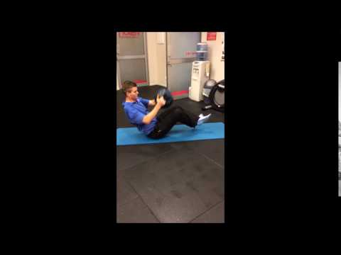 V Sit with Diagonal Rotation