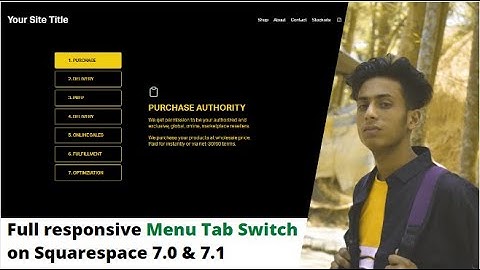 Full responsive Menu Tab Switch on Squarespace 7.0 & 7.1 || jishaansinghal