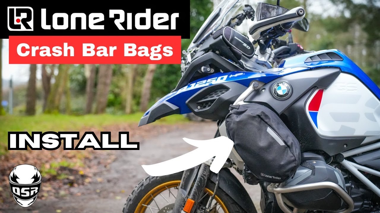 Lone Rider Crash Bar Bags Install & First Thoughts - YouTube