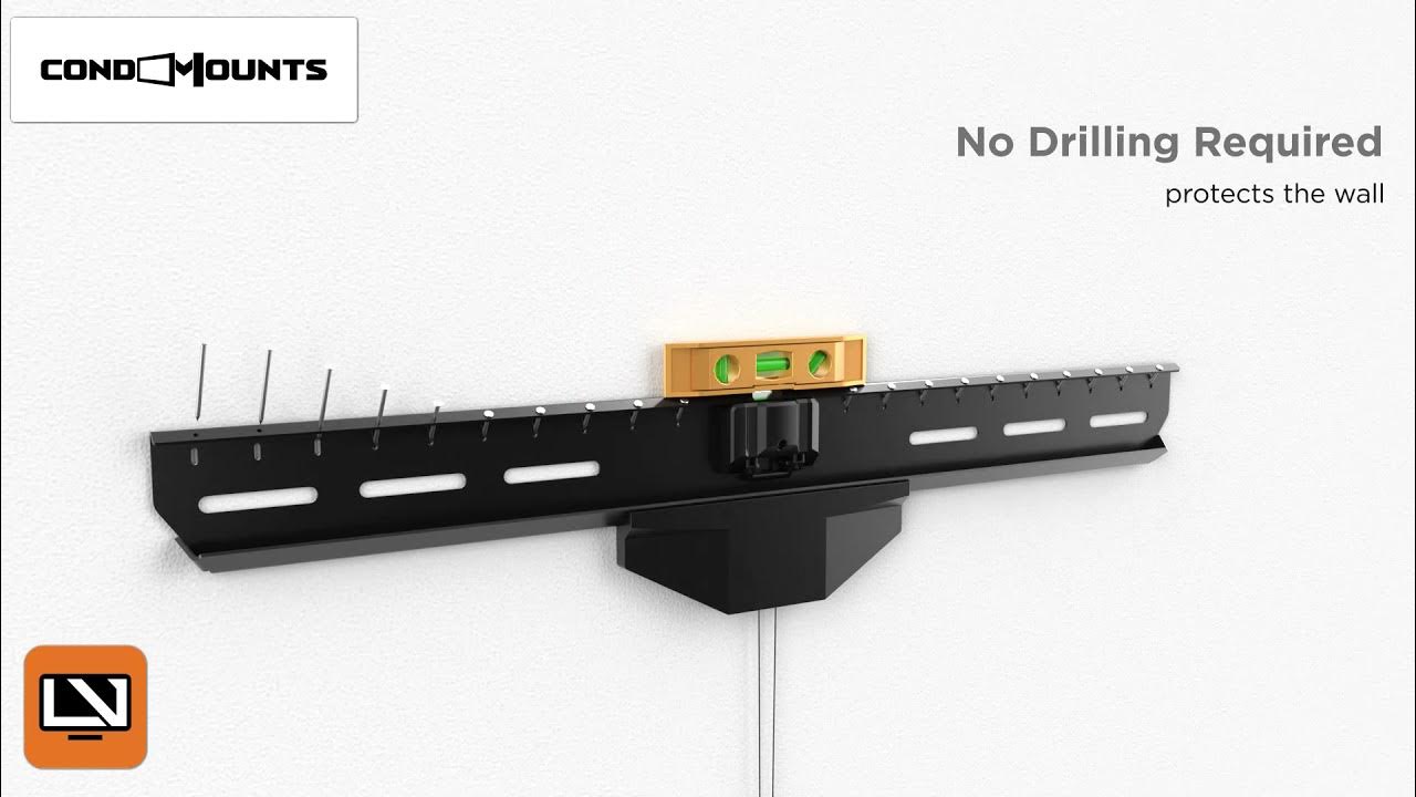 How to mount a TV without making holes on a wall YouTube