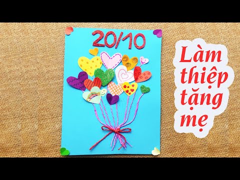 Video Cách làm thiệp tặng mẹ 20/10 trái tim đơn giản hướng... - YouTube