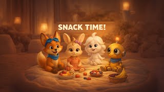 Snack Time Adventure! 🍎 Calm Song for Eating Without Rushing | Wonderpals