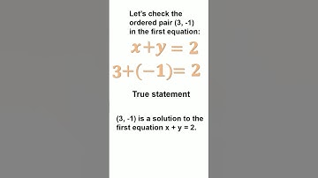 Check if (3,-1) is a solution for the pair of linear equations
