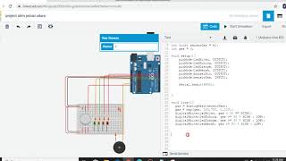PROJECT ALARM PENDETEKSI POLUSI UDARA MENGGUNAKAN TINKERCAD