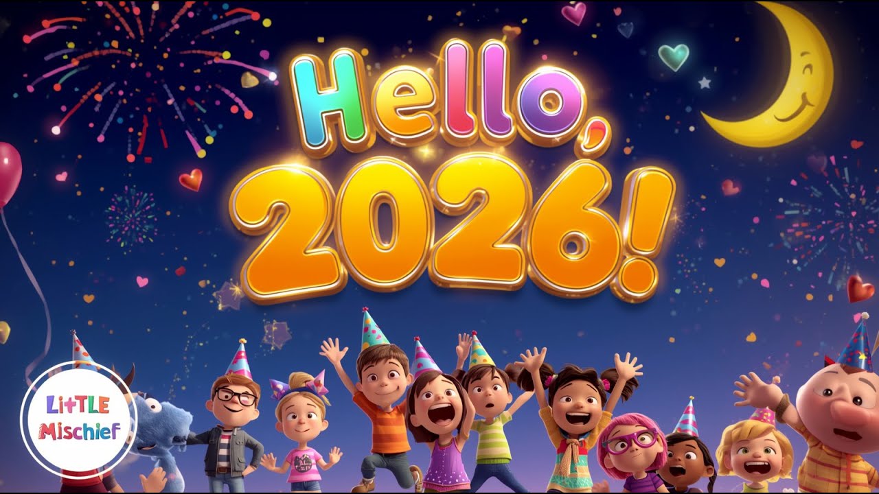 Hello 2026! 🎉 Fun New Year Song for Kids | Countdown Dance & Celebration | Little Mischief