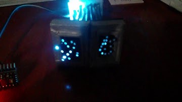 R2D2 optic fiber teeces in the making Front logic display