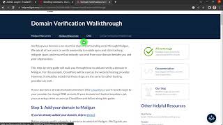MailGun SMTP Configuration.