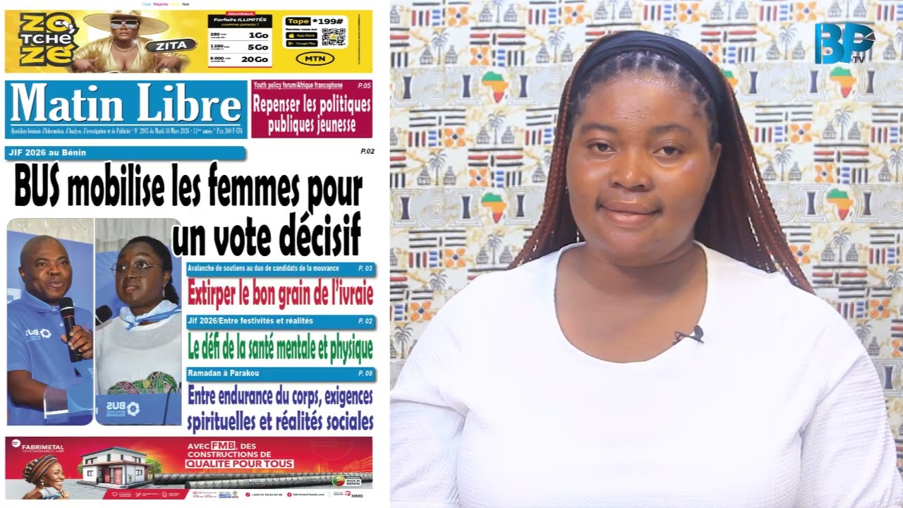 UNE DES JOURNAUX DU MARDI 10 MARS  2026