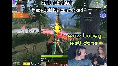 CoD Narco impressed by his girlfriend 1v6 clutch 🤯| CoD Narco girlfriend clutch | CoD Narco | codm