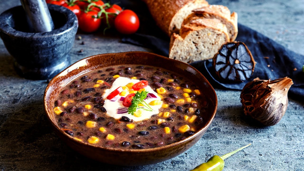 Easy One Pot Spicy Black Bean and Corn Soup