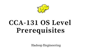 CCA131 Install   Perform OS level configuration for Hadoop installation