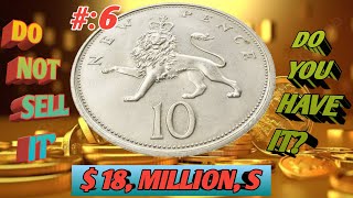 DO YOU HAVE THESE TOP 6 MOST VALUABLE 10NEW PENCE ELIZABETH COINS WORTH MONEY