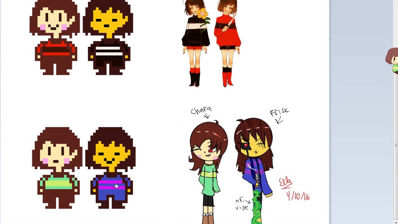 Speedpaint Underswap Frisk And Chara By Sawako Chan