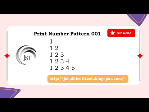 Display Number Pattern Programs in Java