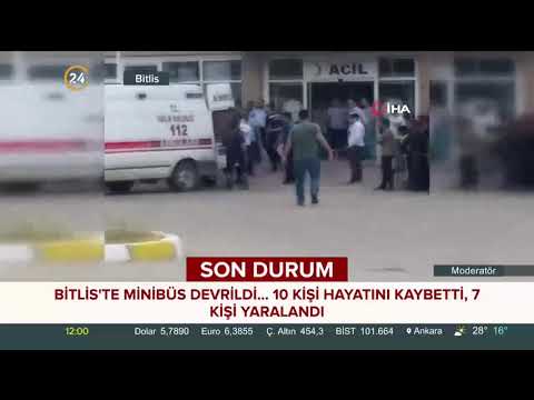 Bitlis'te minibüs devrildi