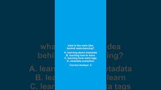 AI Interview Question #96 | Deep Learning Meta Learning