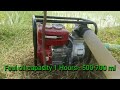 SSG KISAN GOLD WB 30 K 3&quot; F 168 6.5HP KEROSENE WITH PETROL WATER PUMP PERFORMANCE VIDEO.