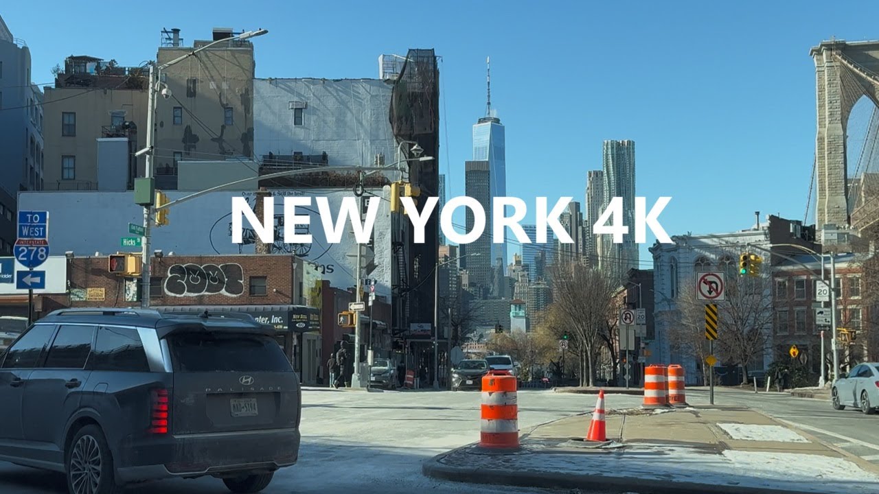 4K New York - Driving tour from Manhattan to Brooklyn ( FDR Rd & Belt Pkwy )