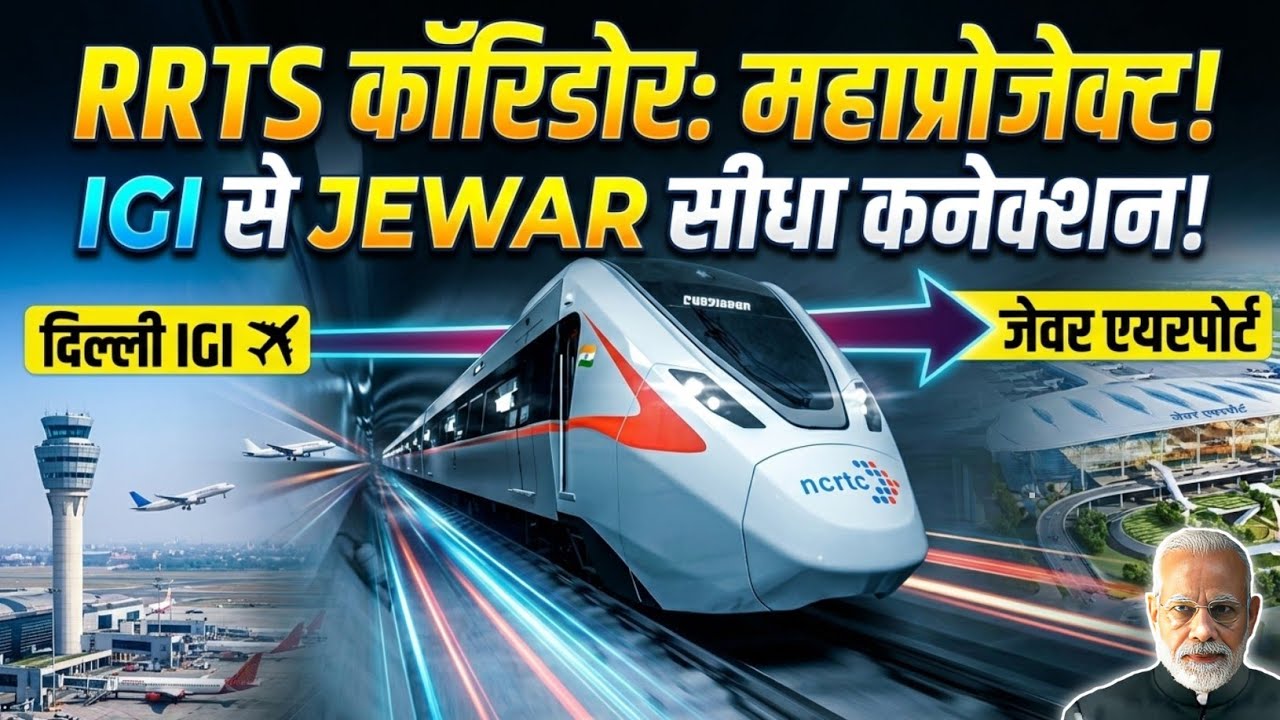 DELHI IGI TO JEWAR AIRPORT NEW RRTS CONFIRM!! GHAZIABAD TO JEWAR AIRPORT RRTS PROJECT CANCEL WHY ?