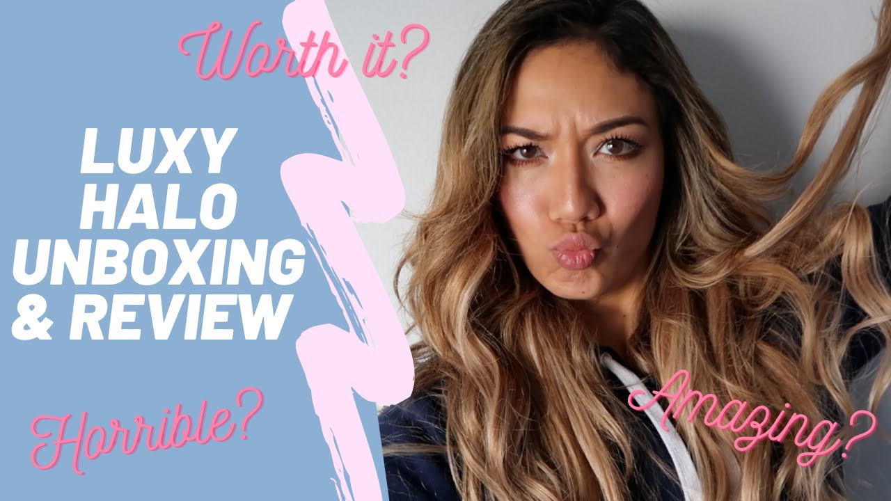 Luxy Halo Hair extensions unboxing & review YouTube